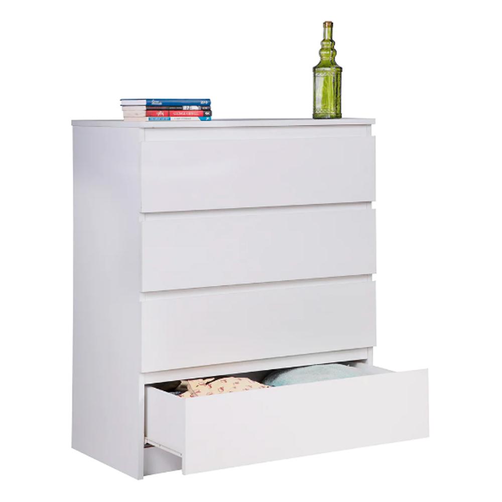 Lazlo Engineered Wood Chest of Drawers in White Colour