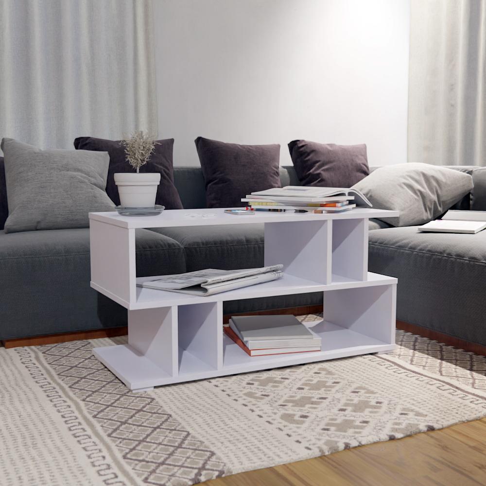 Coro Monagas Engineered Wood Coffee Table in White Color