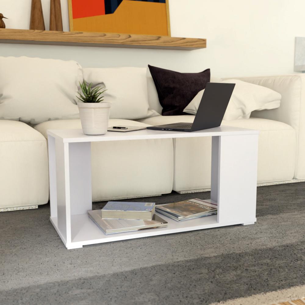 Vargas Engineered Wood Coffee Table in White Color