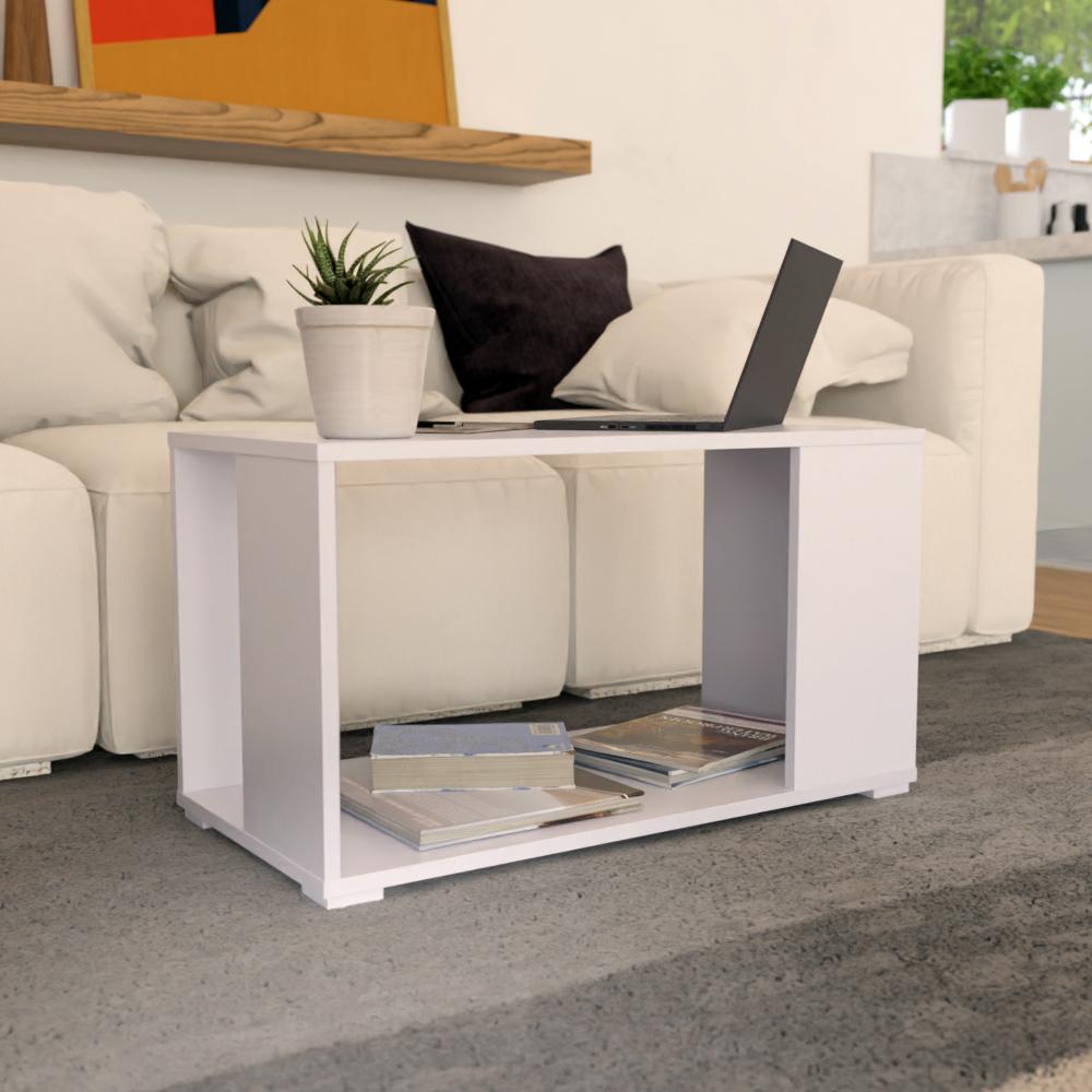 Vigia Engineered Wood Coffee Table in White Color