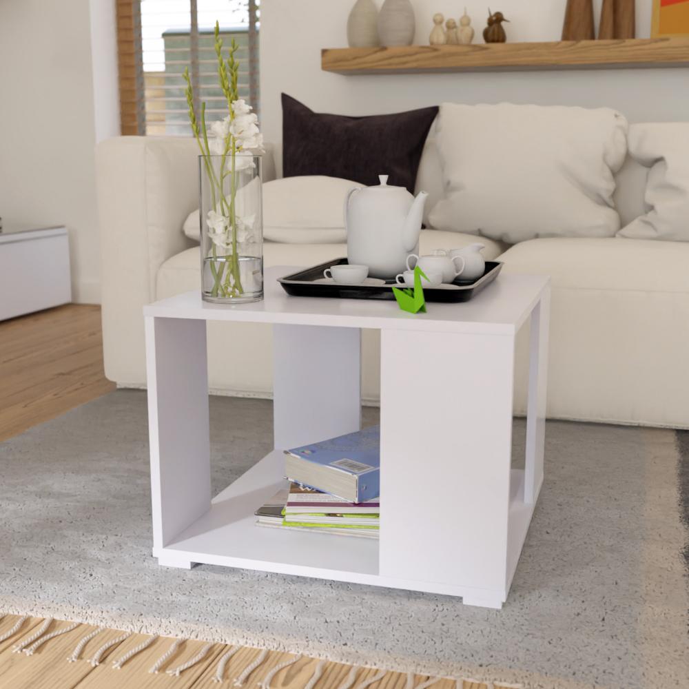 Bolivar Engineered Wood Coffee Table in White Color