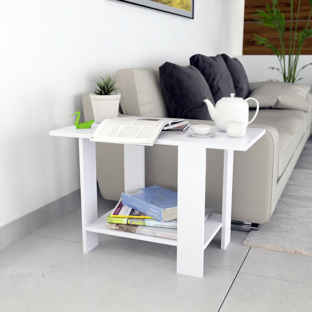 Maturin Engineered Wood Coffee Table in White Color