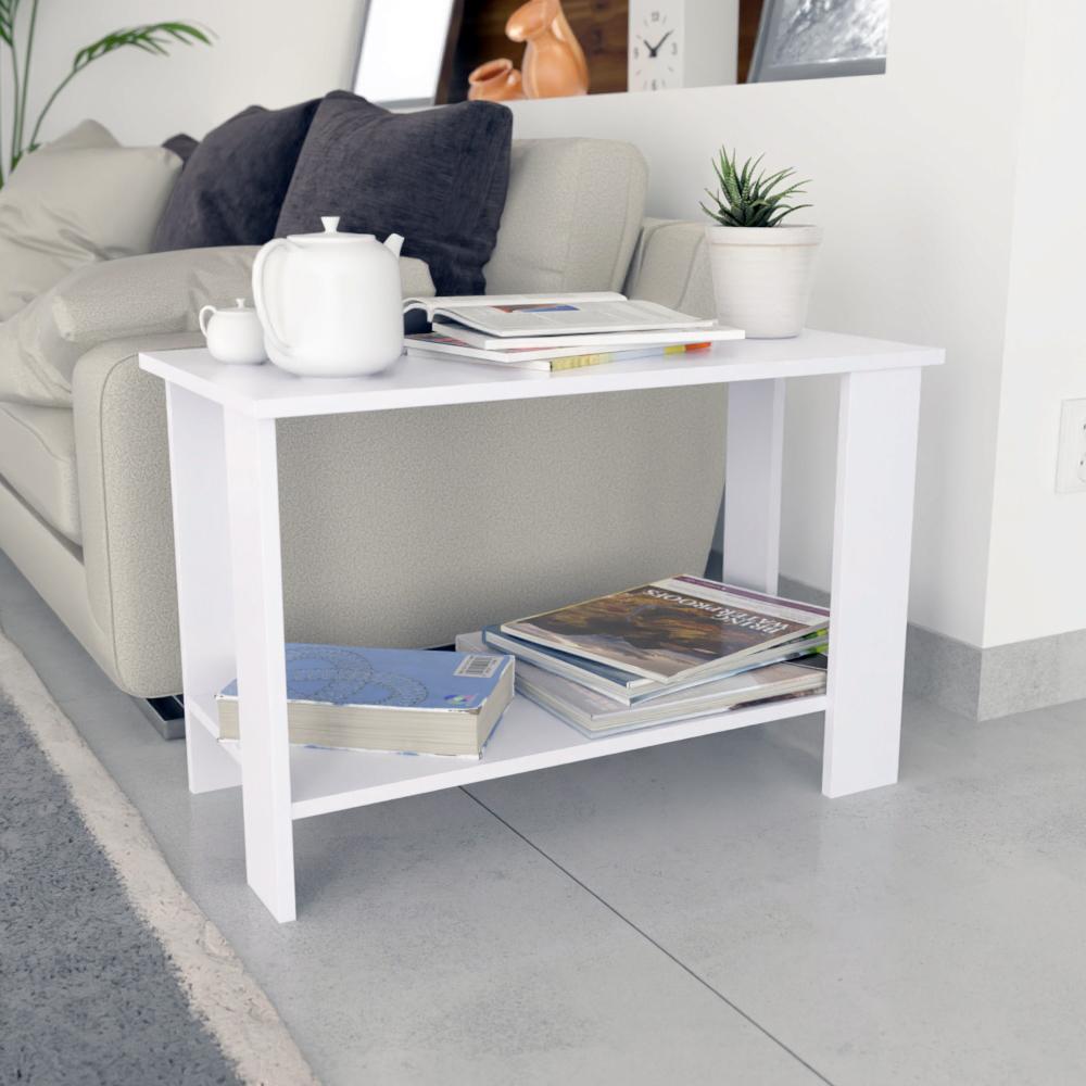 Konin Engineered Wood Coffee Table in White Color