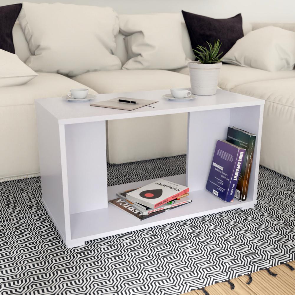 Lomza Engineered Wood Coffee Table in White Color