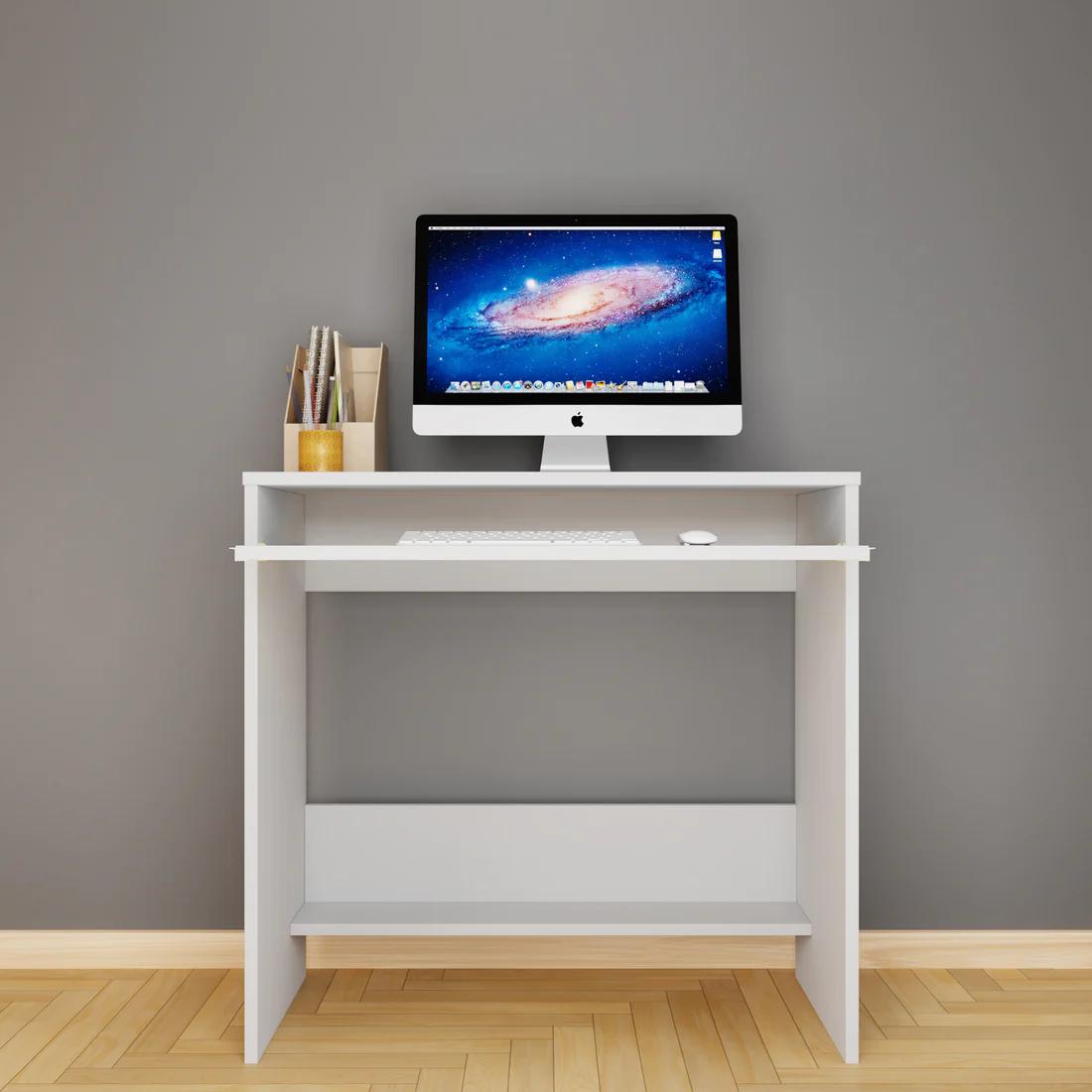 Rybnik Engineered Wood Computer Table in White Color