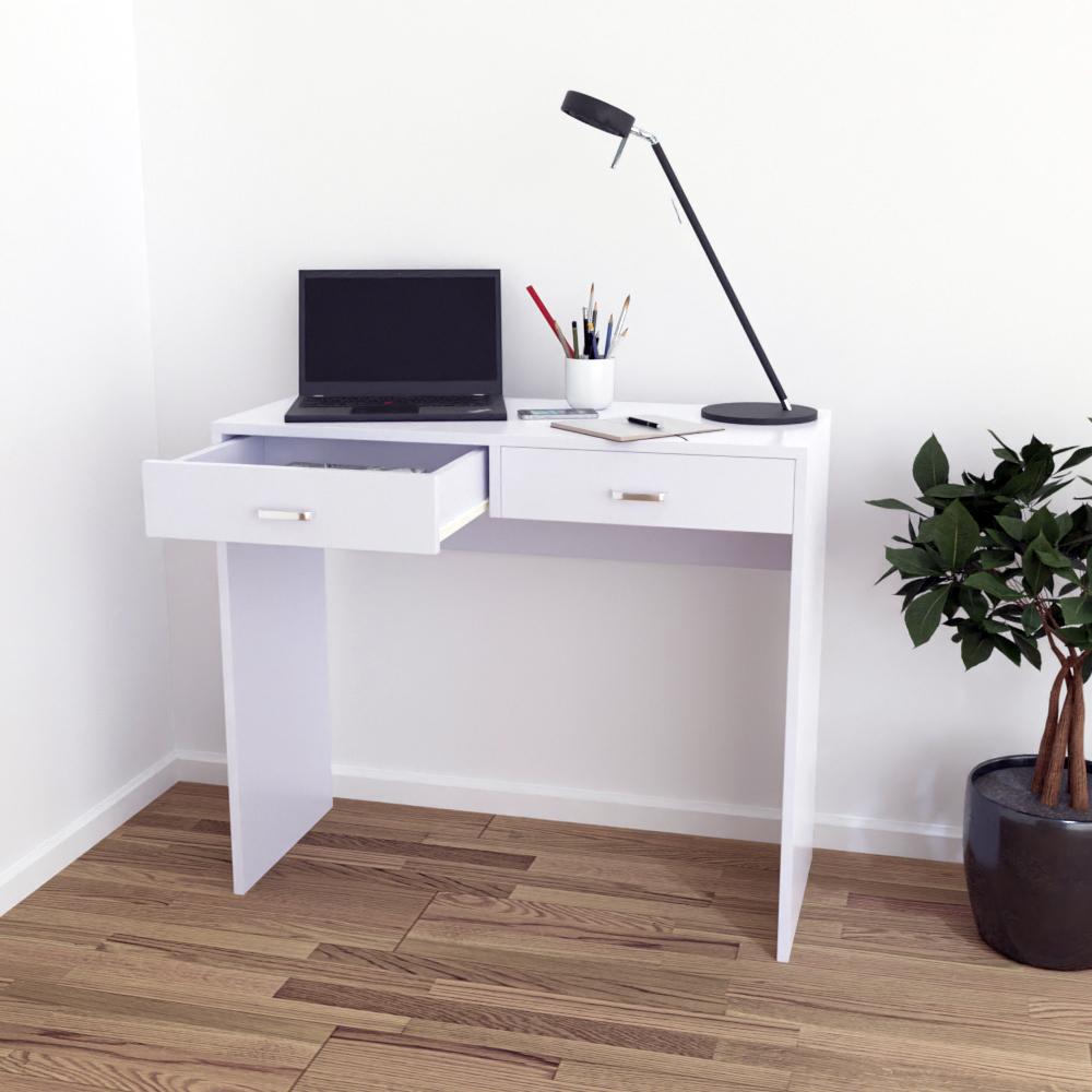Poznan Engineered Wood Computer Table in White Color