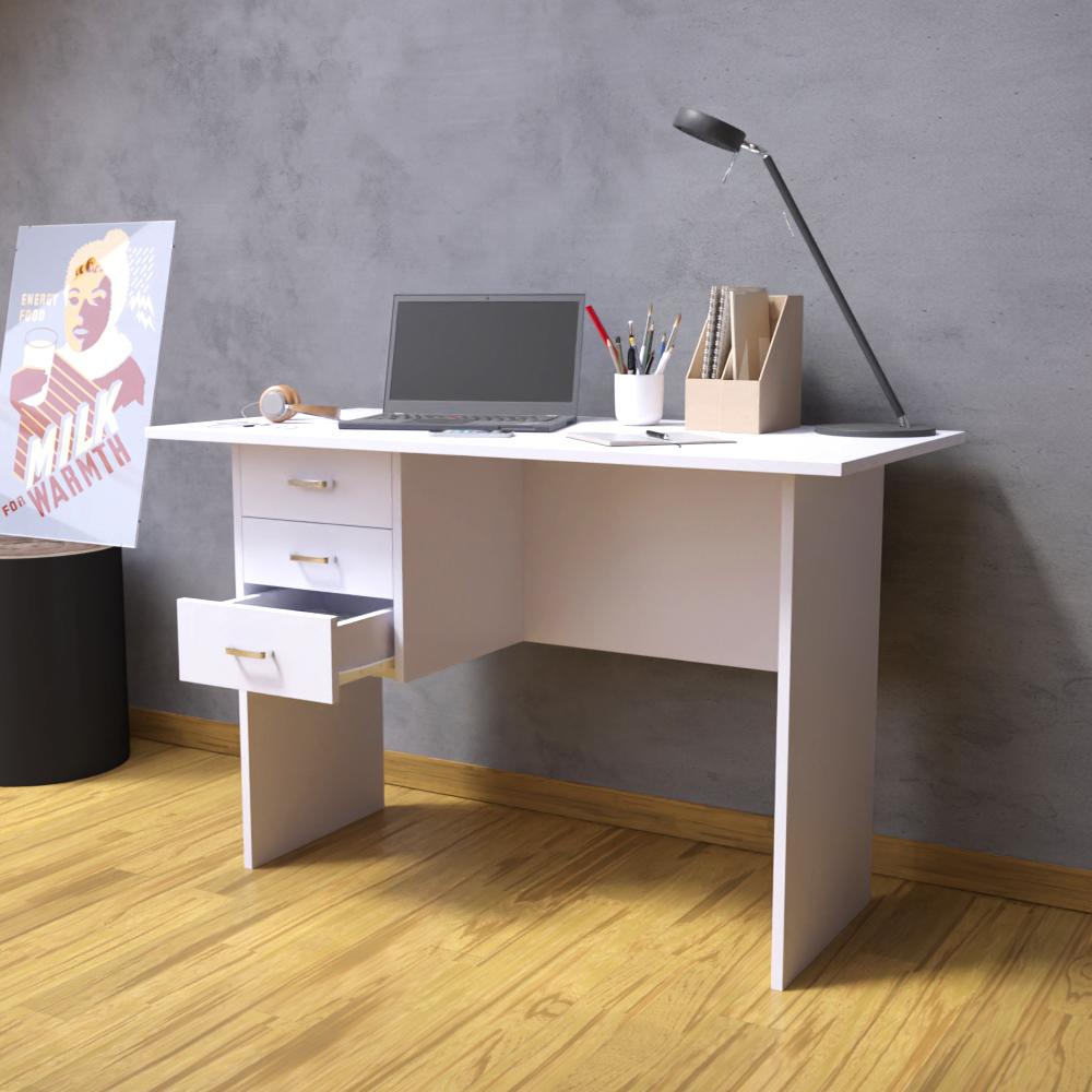 salado Engineered Wood Computer Table in White Color