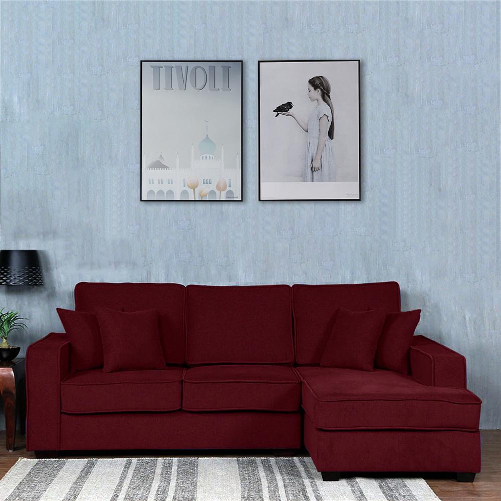 Abbe 2 Seater Lounge Sofa in Red Colour
