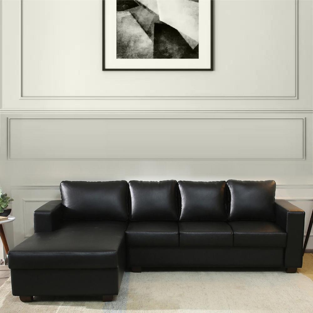 Nikko 3 Seater Lounge Sofa in Black Colour