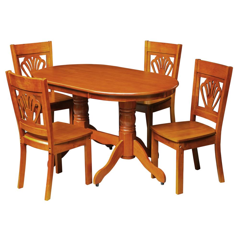 Aruvi 1+4 Solid Wood Dining Table