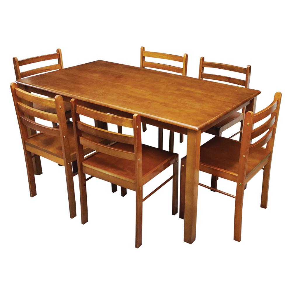 Aras 1+6 Solid Wood Dining Table