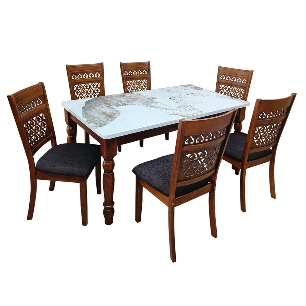 Porus 1+6 Solidwood Dining Table Set