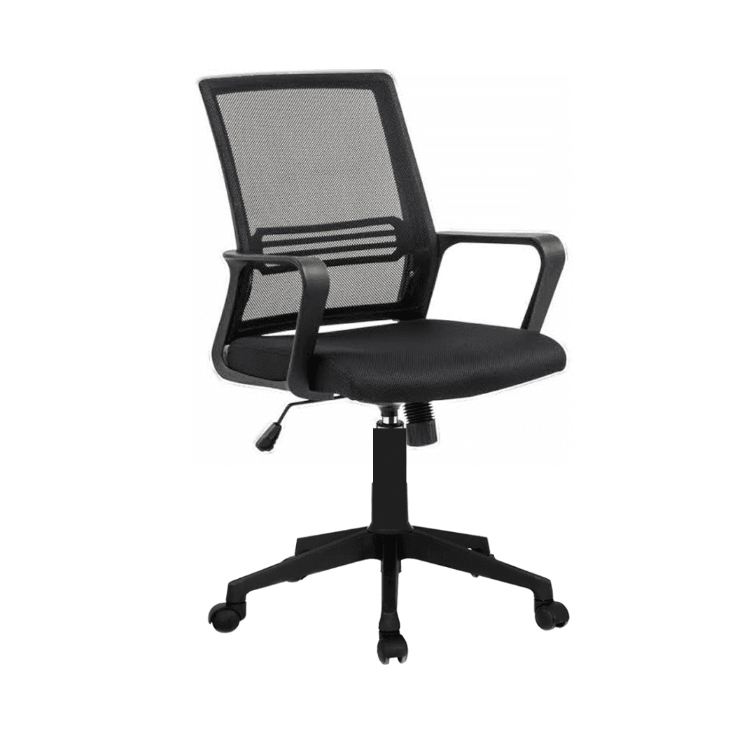 Elliot Medium Back Ergonomic Chair in Black Colour