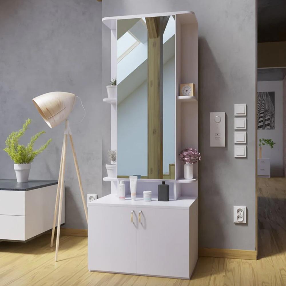 Adham Engineered Wood Dressing Table in White Colour