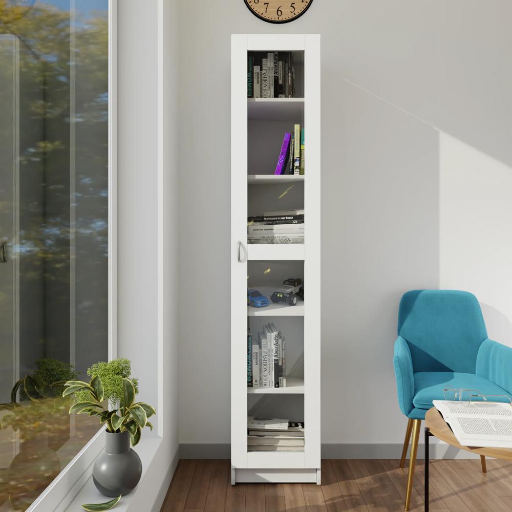 Fabriz Engineered Wood Bookshelf in White Colour