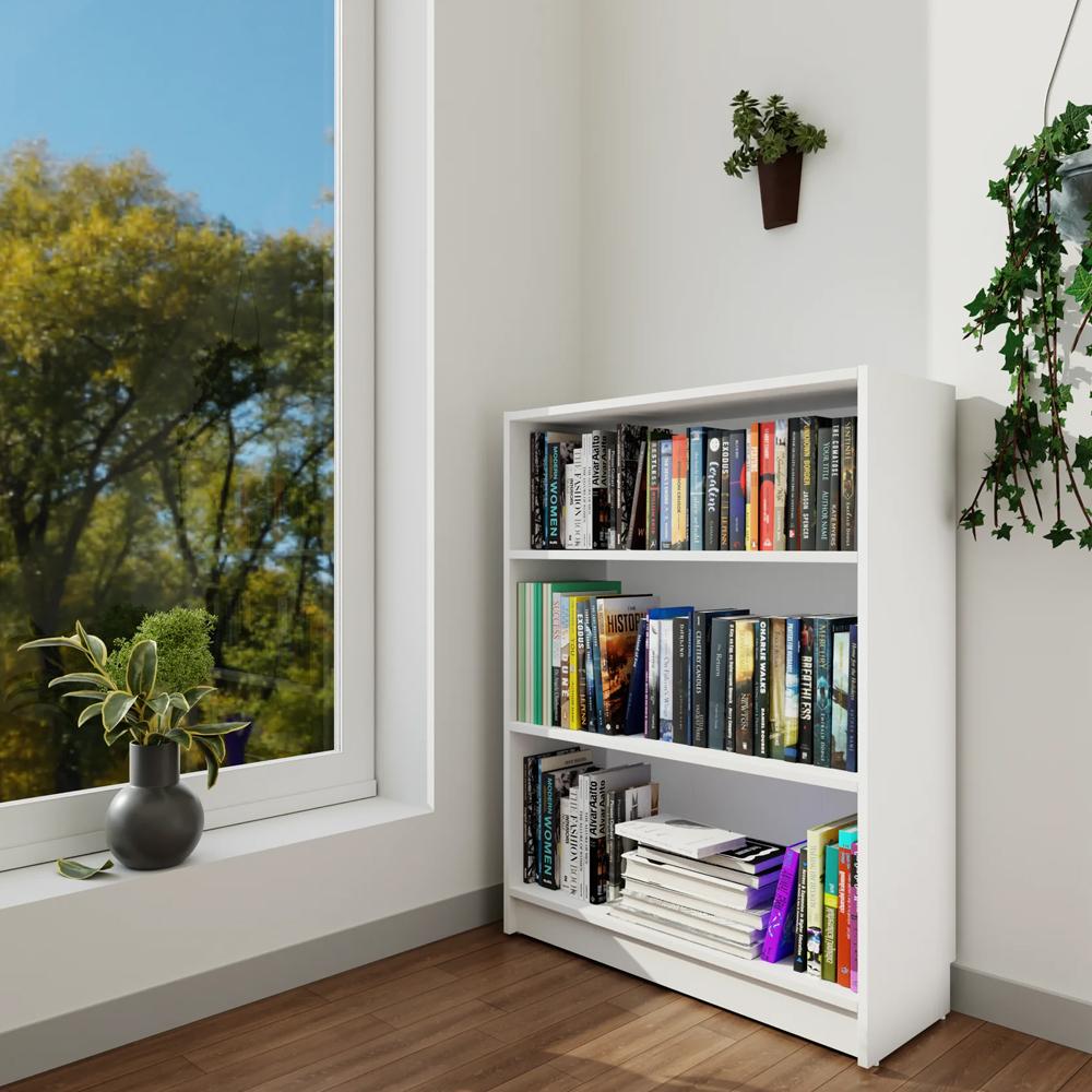 Feon Engineered Wood Bookshelf in White Colour