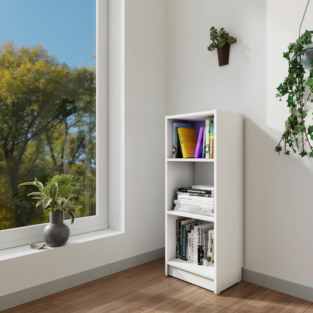 Falon Engineered Wood Bookshelf in White Colour
