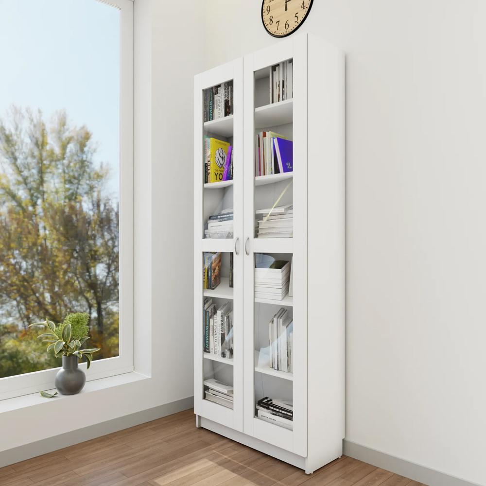 Fadey Engineered Wood Bookshelf in White Colour