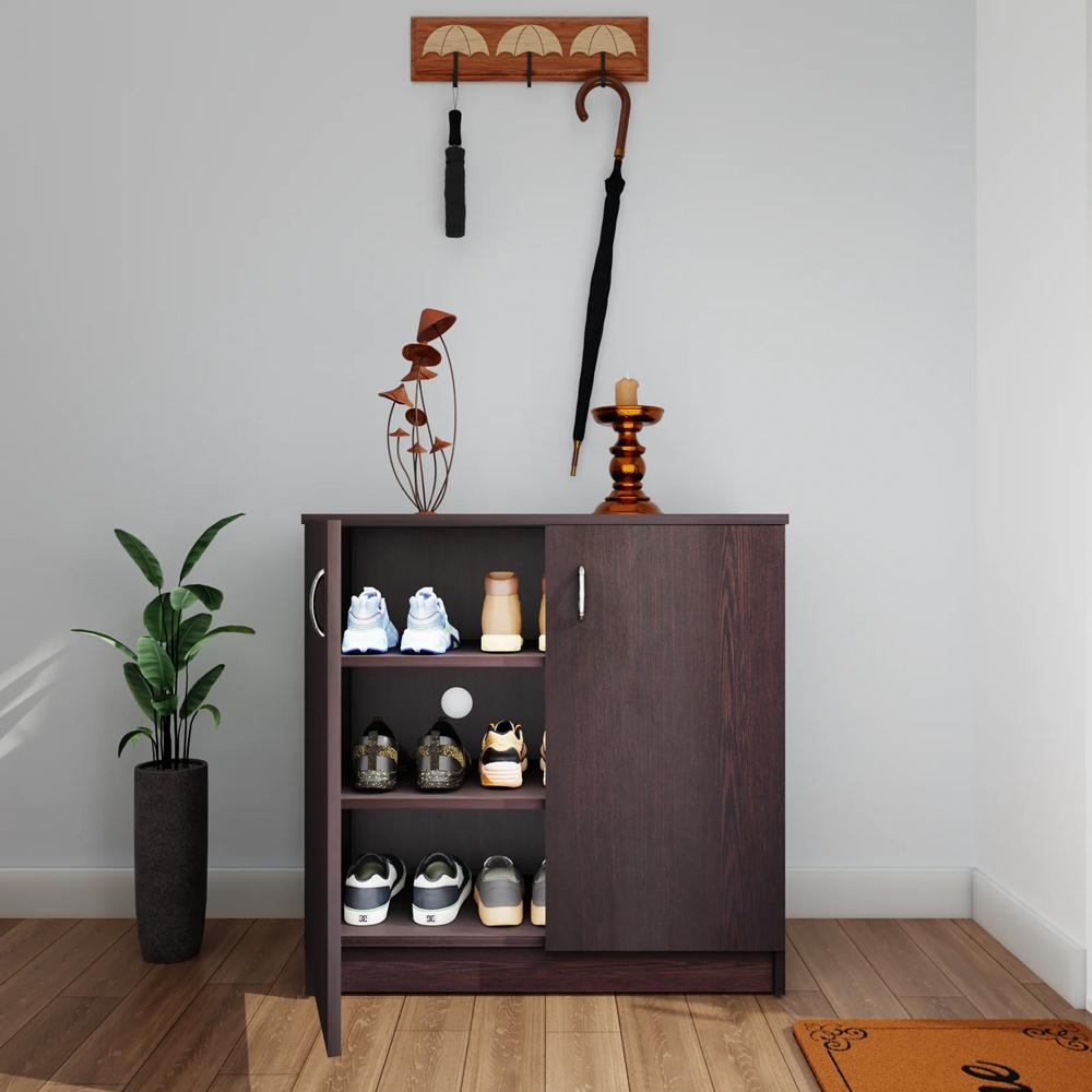 Faxxon Engineered Wood Shoe Cabinet in Wenge Colour