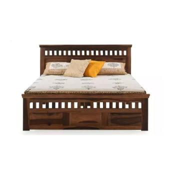 Calis Sheesham Wood Queen Size Bed