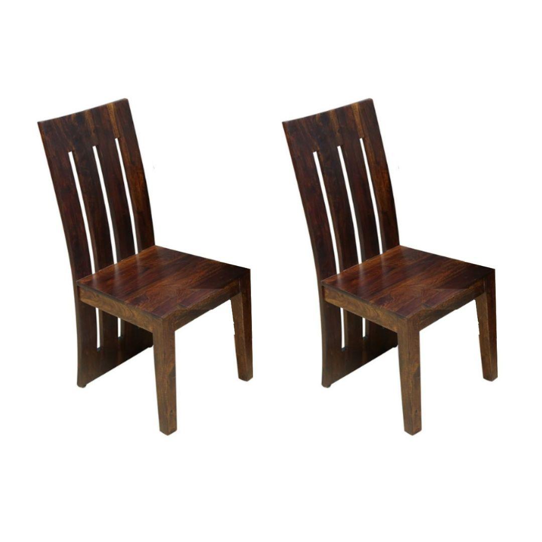 Edison Set of 2 Sheesham Wood Dining Chair