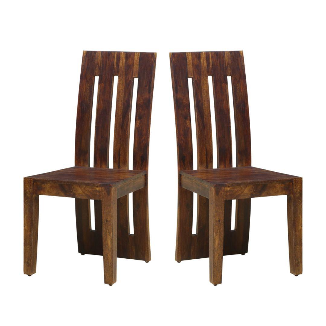 King Set of 2 Sheesham Wood Dining Chair