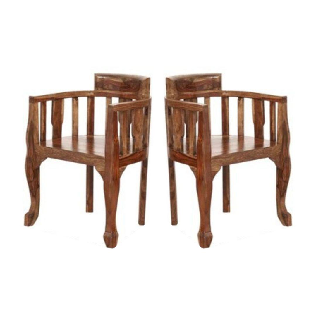 alisa Set of 2 Sheesham Wood Dining Chair