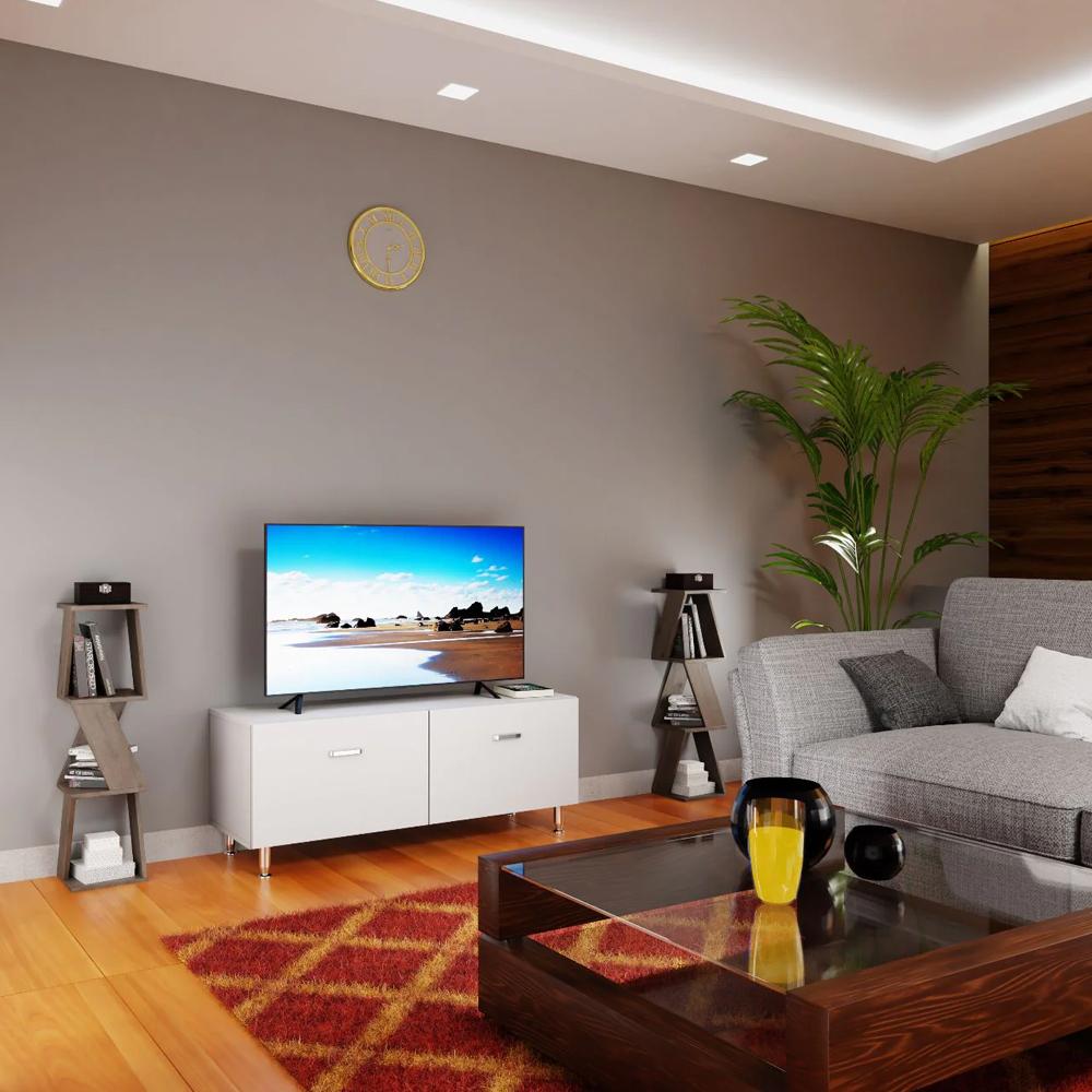 Noah Engineered Wood TV Unit in White Colour