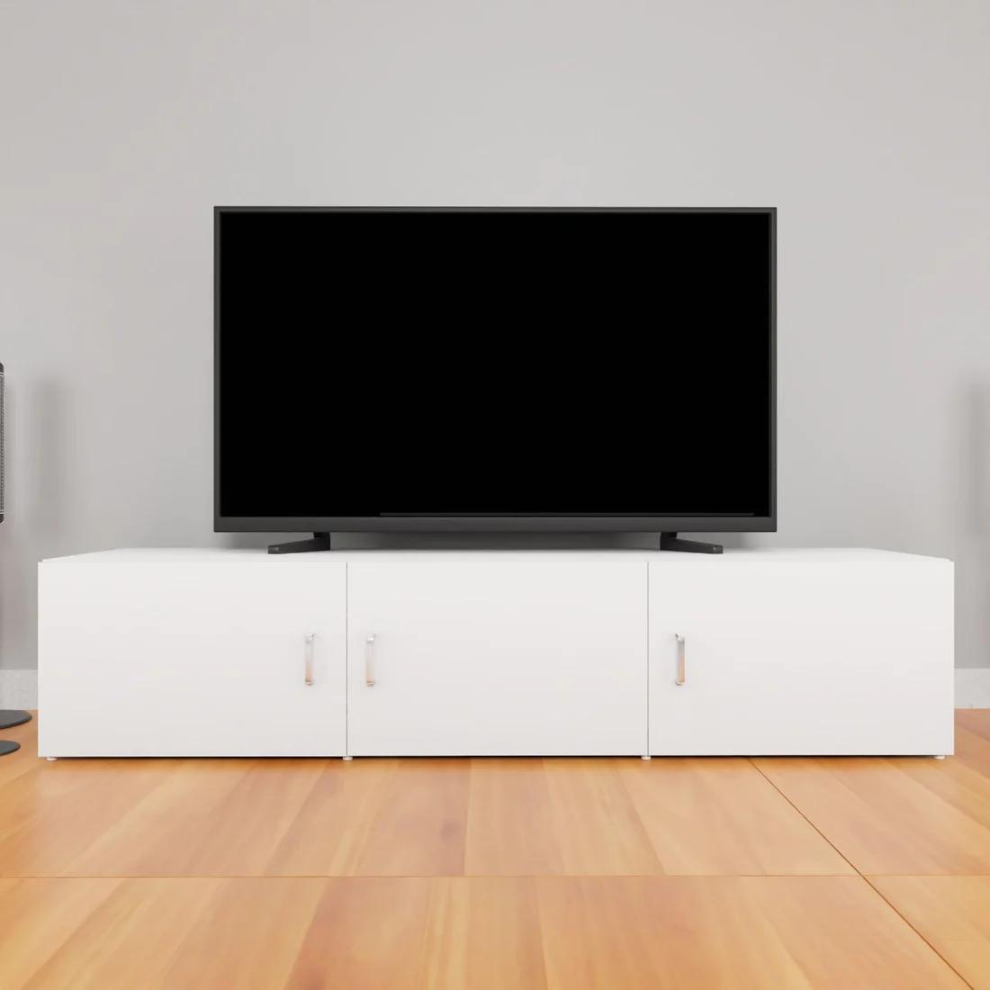 Tai Engineered Wood TV Unit in White Colour