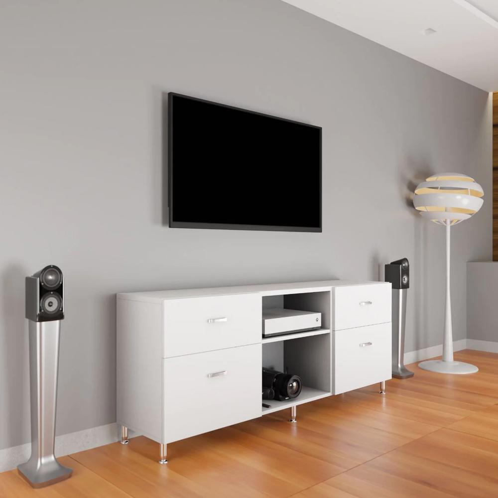 Ria  Engineered Wood TV Unit in White Colour