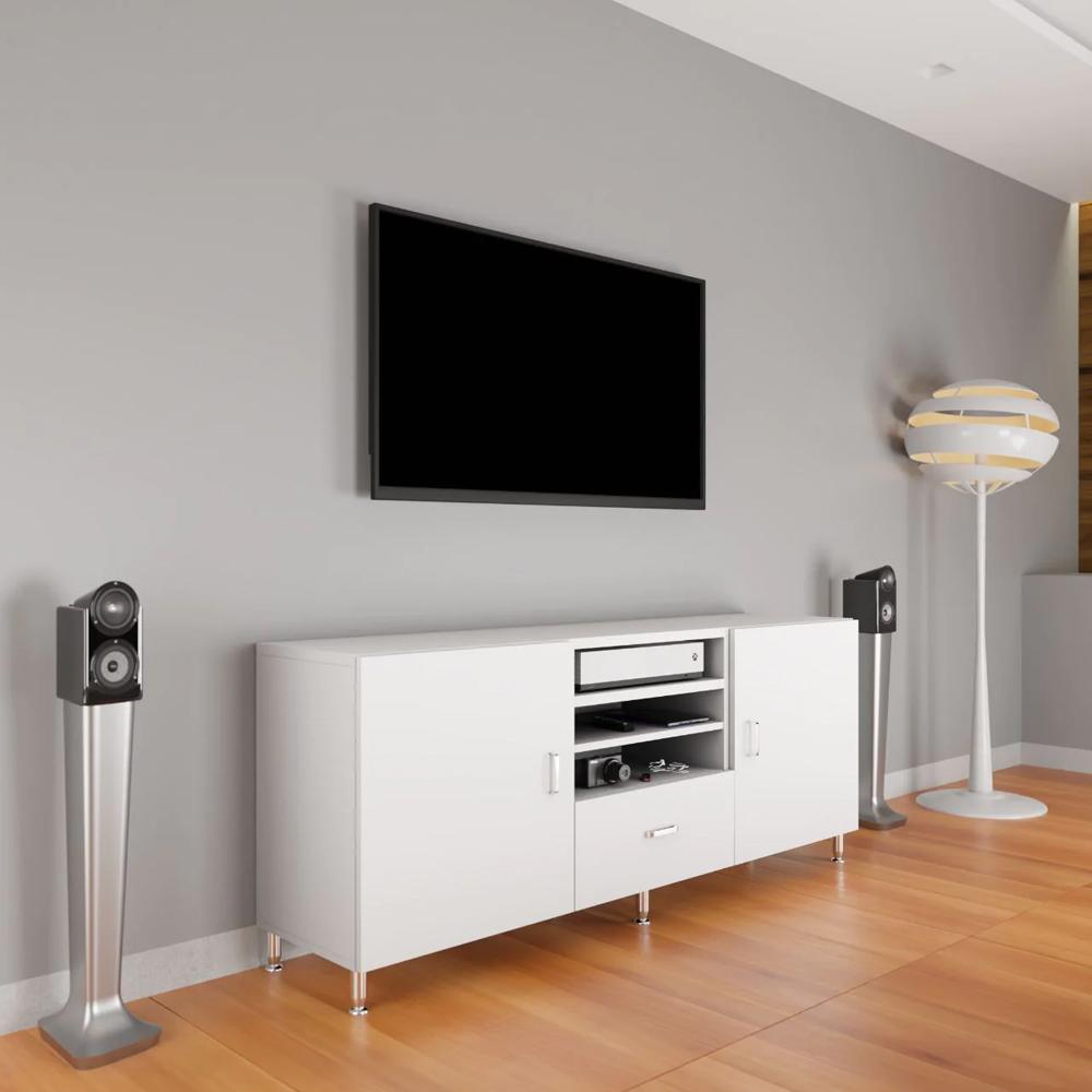 Hula Engineered Wood TV Unit in White Colour
