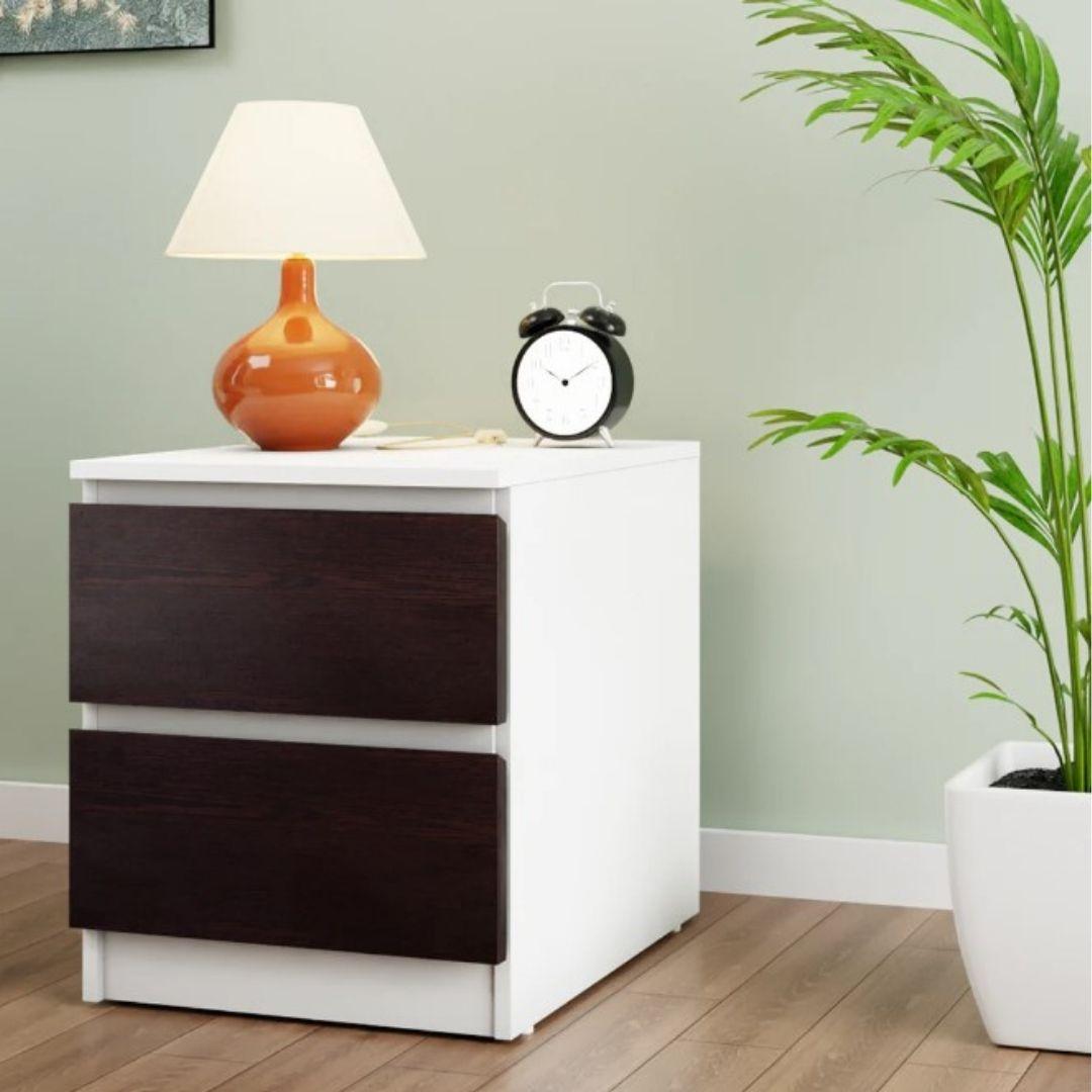 Wrenlee Engineered Wood Chest of Drawers in Wenge & White Colour