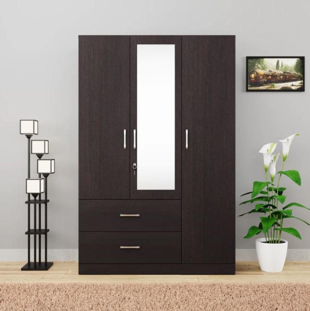 Stiffano 4 Door Engineered Wood Wardrobe in Wenge Colour