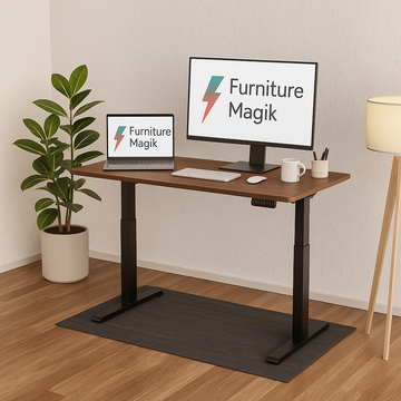 Grandmaster Height Adjustable Table Large 4X2 in Natural Finish