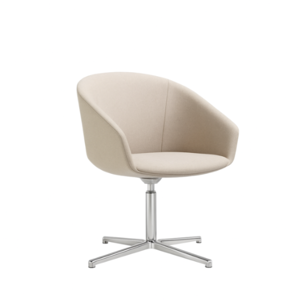 Merasa Fabric Lounge Chair in Lite Grey Finish
