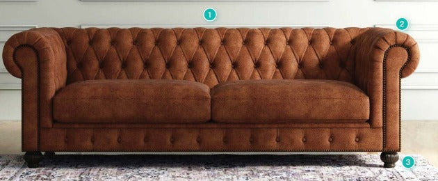 Jorge 3 Seater Fabric Sofa in Bottle Green Finish